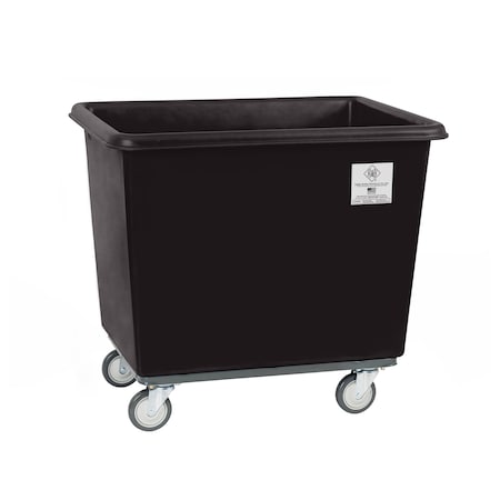 R&B Wire Products Poly Cube Truck, Black, Polyethylene, Steel, 42.5 in L, 30 in W, 38 in H, 16 Bushel Volume Capacity 4616BLK